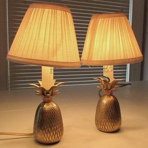 The Bombay Company Pineapple Brass Lamps